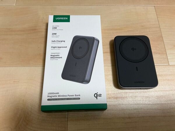 開封のみ UGREEN モバイルバッテリー Qi2 MPP 15W マグネット式ワイヤレス充電対応 10000mAh
