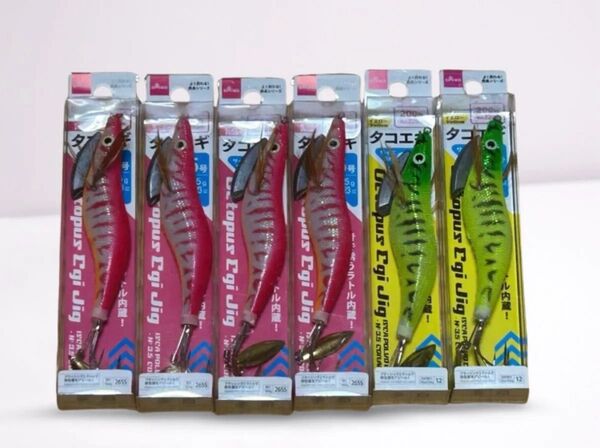 DAISO タコエギ ピンク 4個 イエロー 2個 3.5号 6個 ダイソー