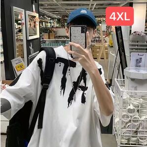 JUAS058メンズtシャツ ティーシャツ 韓国風 五分丈袖 丸首 大きいサイズ ゆったり 英文字 夏