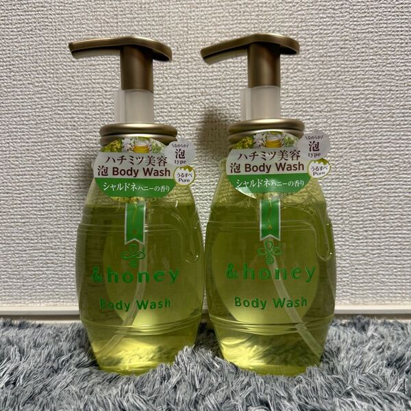【新品】&honey ピュアモイスト 泡ボディウォッシュ 2本セット シャルドネハニーの香り