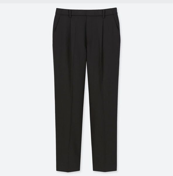【美品】UNIQLO EZYタックアンクルパンツ 黒 XL ウエストゴム