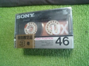  unopened SONY Sony cassette tape high position TYPE2 CrO2 UX46 3 pcs set 