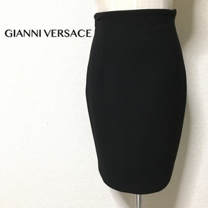 イタリア製★ジャン二ヴェルサーチ GIANNI VERSACE VERSACE★スカート 黒 ブラック ミニ タイト size 38