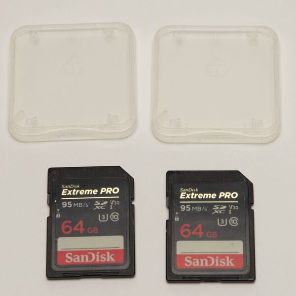SanDisk SDカード 64GB Extreme Pro SDXC UHS-I U3 V30対応・2枚組