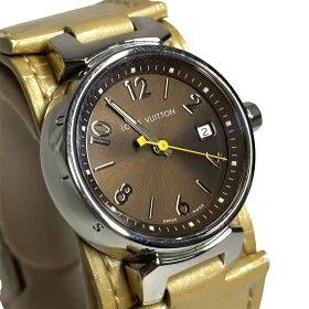 1983 LOUIS VUITTON ルイ・ヴィトン Q1211 タンブールクォーツ ブラウン 中古 LV