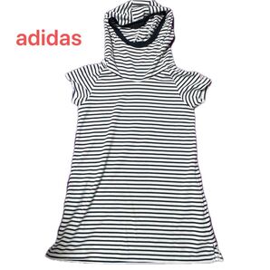 adidas UVカットパーカー ボーダーチュニック