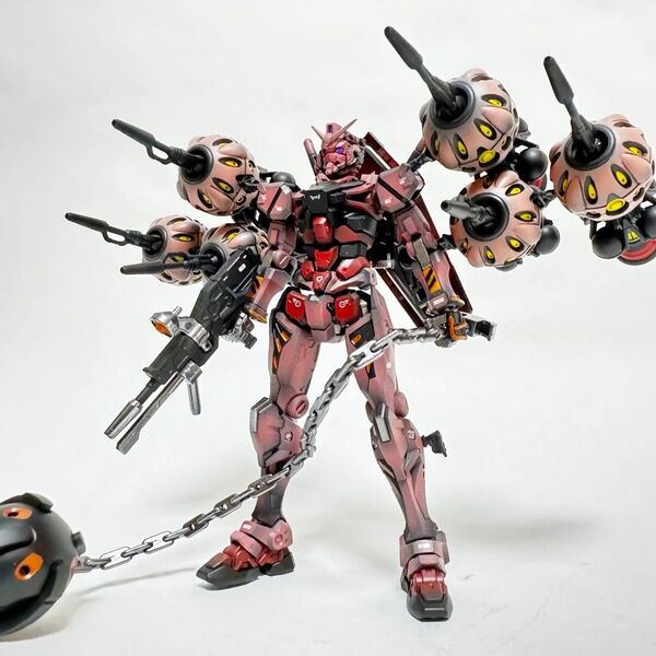 HG 赤いガンダム ビット×6 塗装済み完成品 ガンプラ