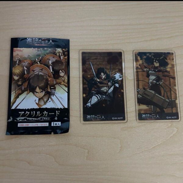 進撃の巨人 アクリルカード エレン ミカサ