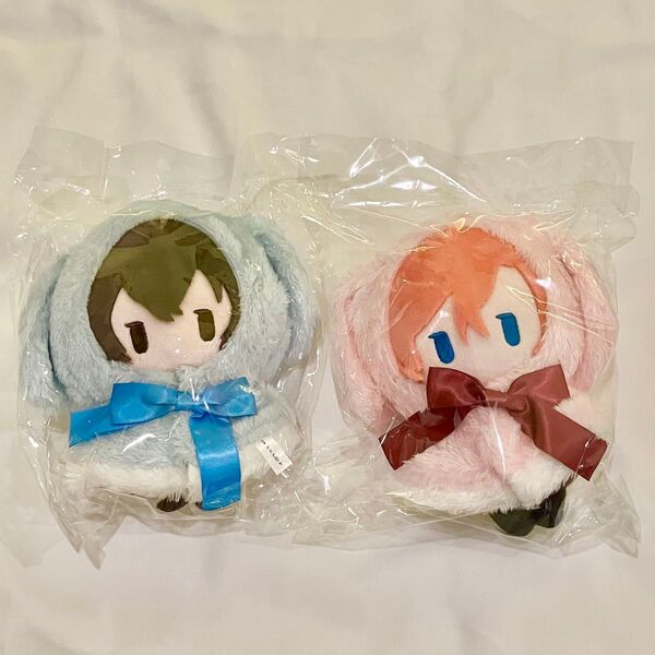 文豪ストレイドッグス 文スト うさぎケープぬいぐるみ×2種セット(太宰治&中原中也) タグ付き新品未使用品