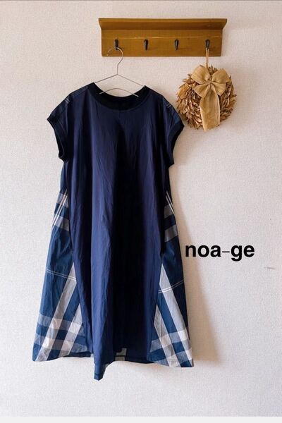 チュニック ワンピース カットソー ロングワンピース ビッグチェック
