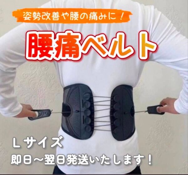 【Lサイズ】腰痛ベルト コルセット サポートベルト 腰サポーター 腰痛 姿勢矯正 男女兼用