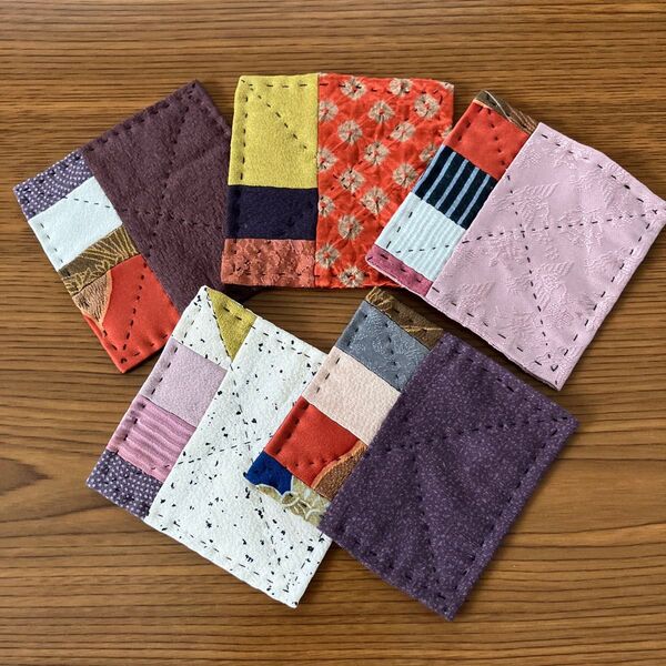 パッチワーク コースター 5枚セット ハンドメイド