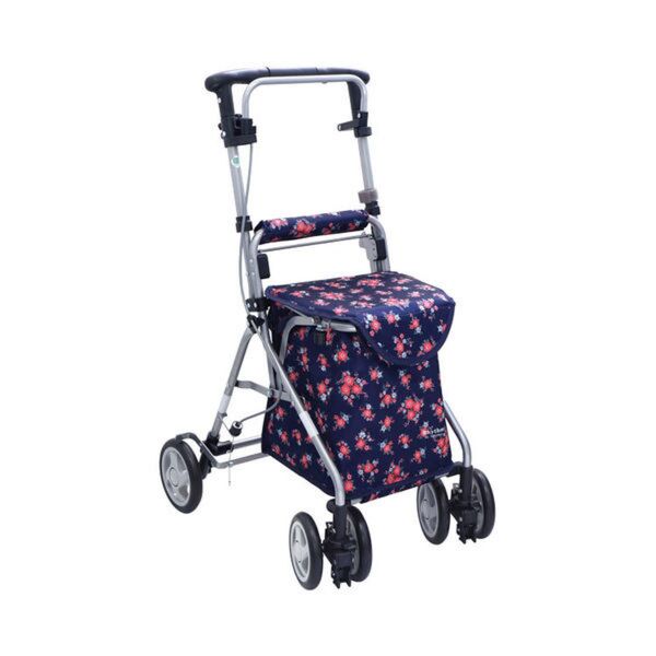 リズムRWC フローラルNB シルバーカー 介護用品 折りたたみ式