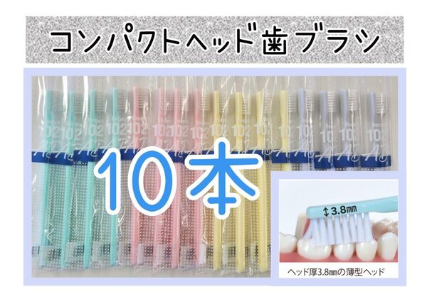 【新品未使用】コンパクトヘッド歯ブラシ10本