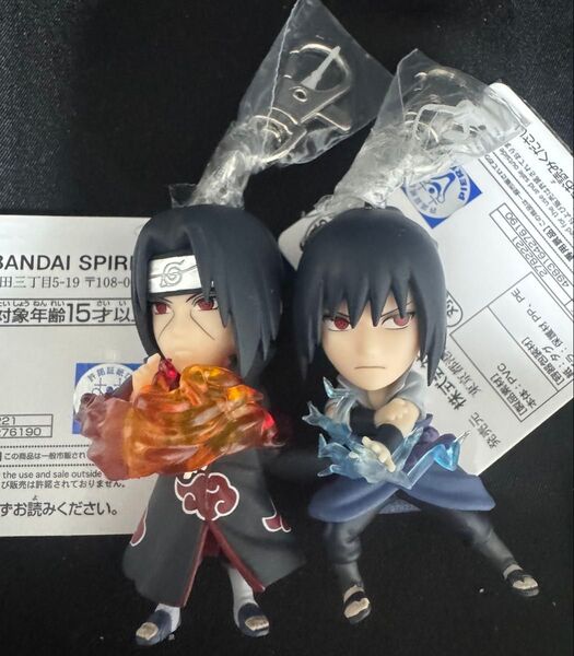 NARUTO -ナルト- 疾風伝 フィギュアキーホルダー うちはサスケ うちはイタチ 全2種 セット