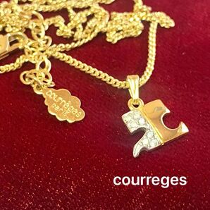ヴィンテージ courreges クレージュゴールドネックレス