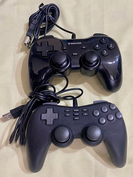 Buffalo USBコントローラー2個セット PCゲーム用 ブラック