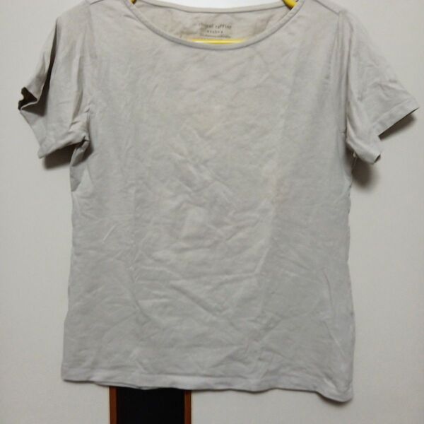 chocol refine robe 半袖Tシャツ オフホワイト Mサイズ レディース グレー 綿100% コットン シンプル
