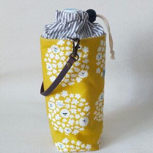 ハンドメイド☆ペットボトルホルダー☆水筒カバー☆保温保冷☆わんこ☆黄色
