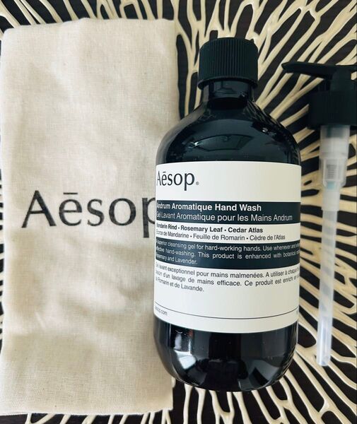 ●未使用●ポンプ¥保存袋付● Aesop イソップ アンドラム アロマティック ハンドウォッシュ<ハンドソープ> 500ml