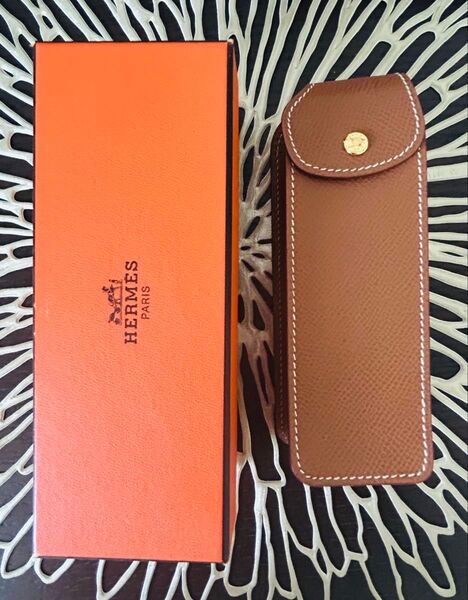 ●美品●エルメスHERMES ゴールド金具 ペンケース/小物入れ/メガネケースにも