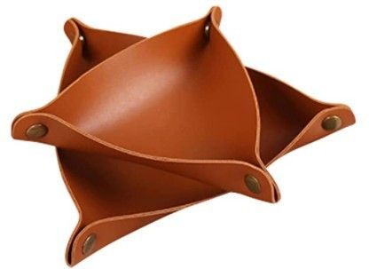 レザークラフト 正方形 小物入れ トレイ