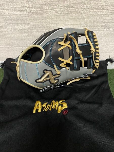 25000円!アトムズ(ATOMS)軟式用グラブ 内野手 野球グローブ 一般 ANX-026X25FW&専用袋