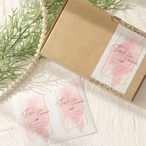 縦長 サンキューシール 【100枚】 ラッピング ギフト ステッカー ラベル