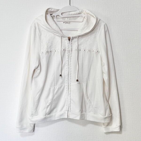 アクシーズファム axes femme パーカー 長袖 M 白