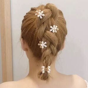 結婚式 花 ヘアアクセサリー 髪飾り パール 成人式 ブライダル 激安 セット 人気 お洒落 可愛い 花柄 ヘアピン