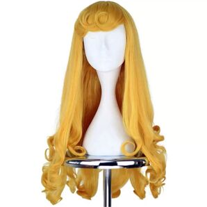 ウィッグ コスプレ 仮装 ハロウィン コスチューム フルウィッグ 金髪 ロング カール お姫様 オーロラ姫 激安 人気