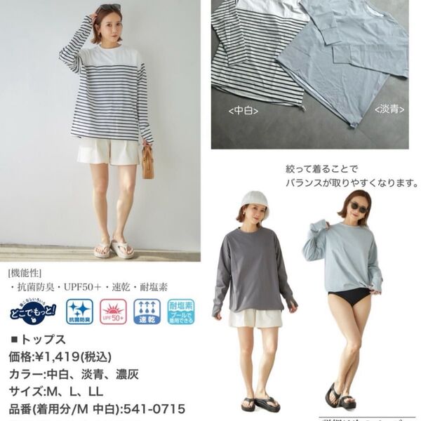 《新品》しまむら オンライン限定 田中里奈 ラッシュガード M