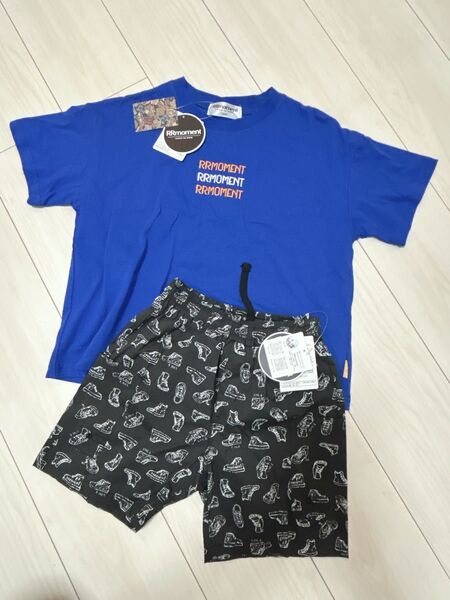 《新品》しまむら RRmoment ルルモーメント 上下セット 120 半袖 Tシャツ ハーフパンツ
