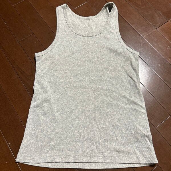 ユニクロ タンクトップ グレー UNIQLO ノースリーブ L