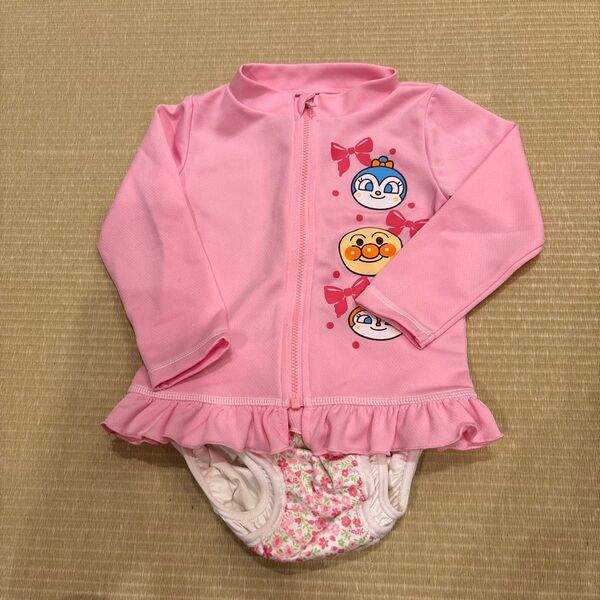 アンパンマン のラッシュガードとベビースイムパンツのセット 水着 女の子