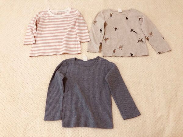 H&M 無印良品 ロンT 3枚セット 80~90サイズ