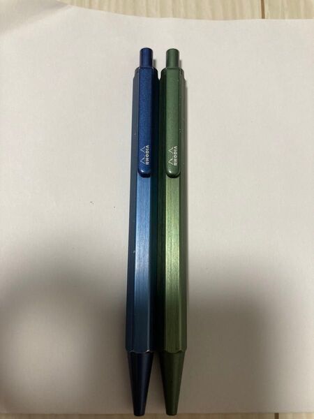 RHODIA 限定色 スクリプトボールペン 極美品 ネイビー&セージ 2本セット