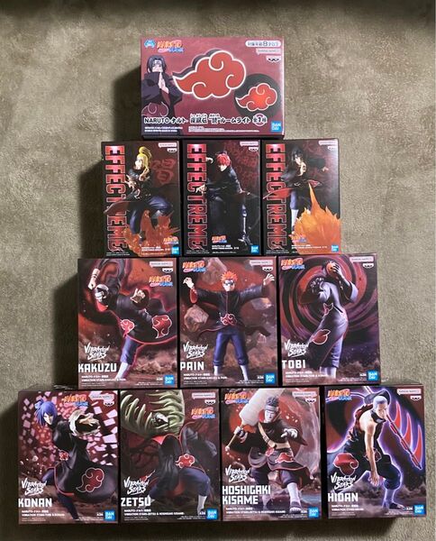 新品未開封 NARUTO ナルト 疾風伝 暁 フィギュア 11点セット VIBRATION STARS & EFFECTREME