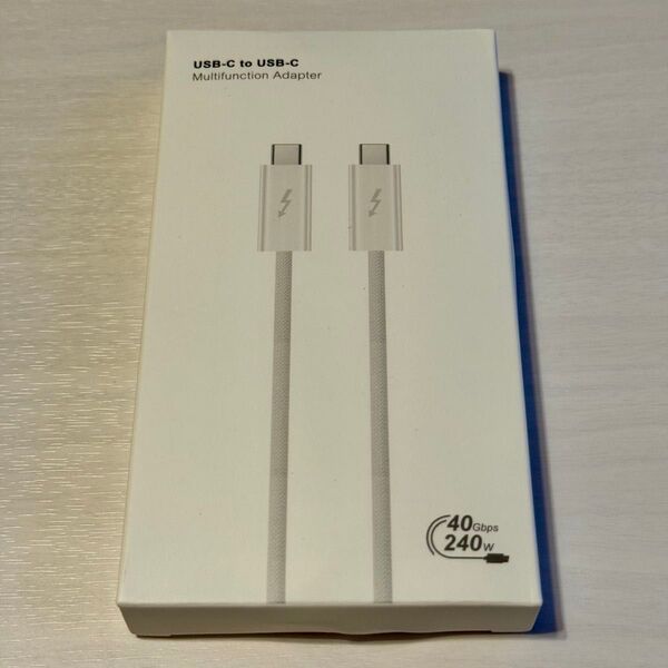 USB 4.0 Thunderbolt 4 ケーブル ホワイト 白 2.0m PD 240W