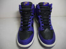 NIKE DUNK HIGH LE ダンク パープルｘブラック US10 USED 317982-008_画像2