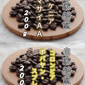 【ケニア】マサイ【コロンビア】ポパヤン・スプレモ 自家焙煎豆 各200g (自家焙煎 コーヒー豆 コーヒー)