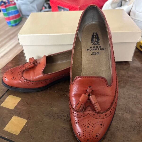 Hush Puppies レザーシューズ レッド 23cm