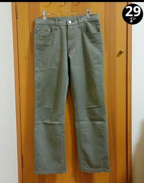 29インチ EDWIN カラーデニム グレー系 カーキ系 ジーンズ デニムパンツ
