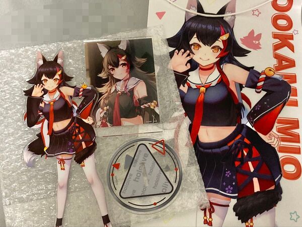 ホロライブ 大神ミオ 3D アクリルスタンド アクリルボード タペストリー セット