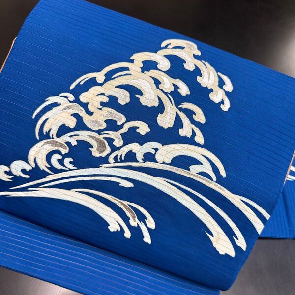7-7 夏帯 夏物 名古屋帯 九寸 美品 正絹 着物 名古屋仕立て