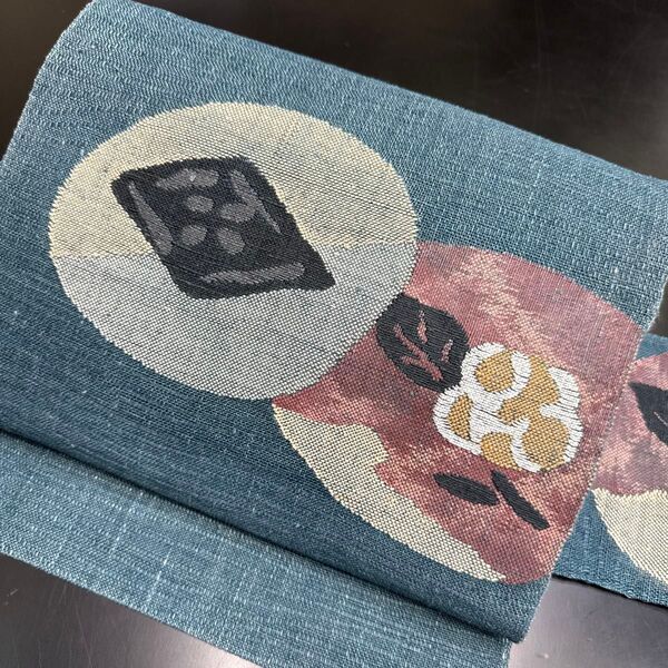 7-18 夏帯 夏物 名古屋帯 九寸 美品 正絹 着物 名古屋仕立て