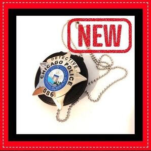 シカゴ警察 DETECTIVE No.586 ホルダーポリスバッジ コスプレ サバゲー ミリタリー EL装備 ゴールゼロ USPD