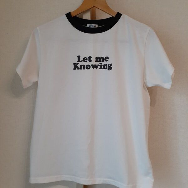 INGNI 半袖Tシャツ ホワイト M ロゴ レタリング
