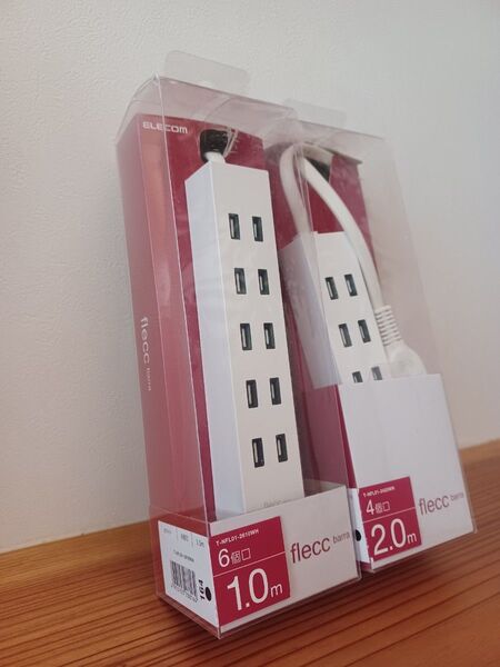 新品 エレコム 電源プラグ 電源タップ セット お洒落 ホコリ扉 耐熱素材