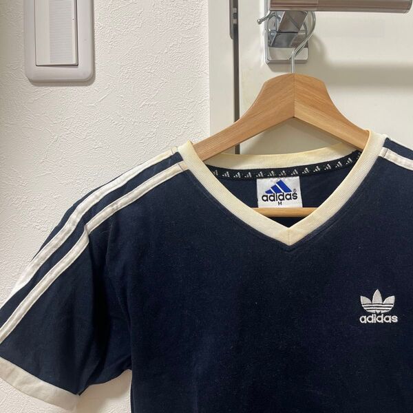 adidas Vネック アディダス Tシャツ 古着